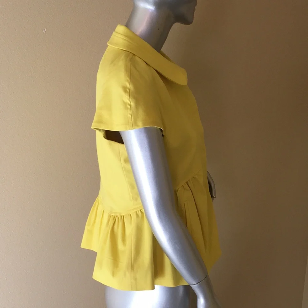 Piazza Sempione Pique Peplum Short Sleeve Blazer - Picture 9 of 14